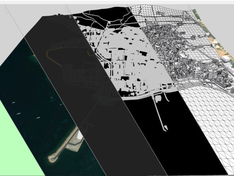 Cityscape Sant Antoni de Portmany Ibiza Balearic Islands Spain 3D Model