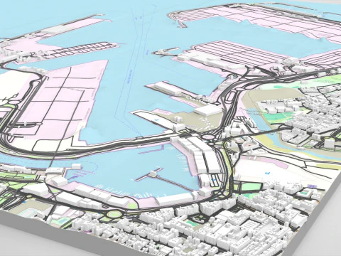 The Port of Valencia Spain 3D Model