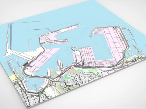The Port of Valencia Spain 3D Model