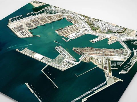 The Port of Valencia Spain 3D Model