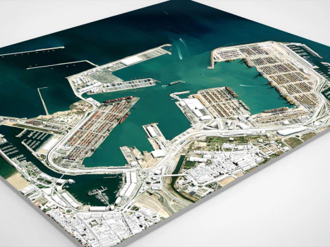 The Port of Valencia Spain 3D Model