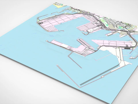 The Port of Valencia Spain 3D Model