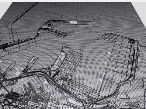 The Port of Valencia Spain 3D Model