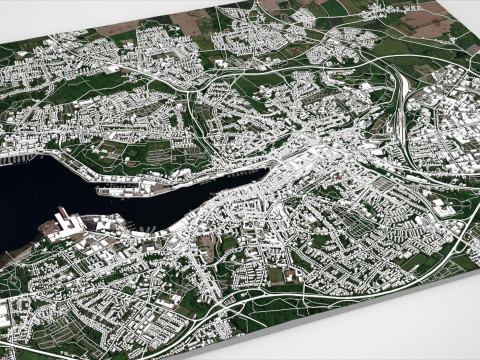 Stadsgezicht Flensburg Duitsland 3D Model