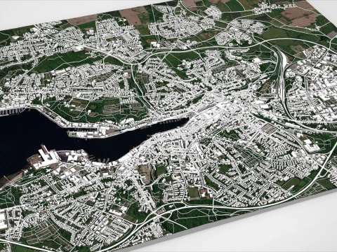 Cityscape Flensburg Germany 3D Model