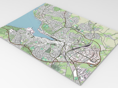 Stadsgezicht Flensburg Duitsland 3D Model