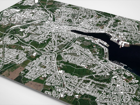 Stadsgezicht Flensburg Duitsland 3D Model