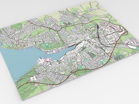 Stadsgezicht Flensburg Duitsland 3D Model