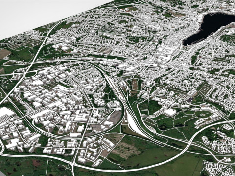 Stadsgezicht Flensburg Duitsland 3D Model