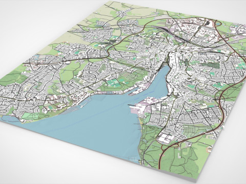 Stadsgezicht Flensburg Duitsland 3D Model