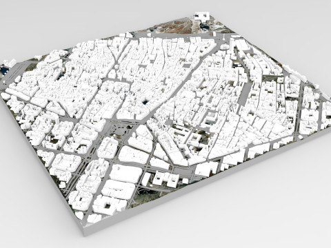 Cityscape Barcelona Catalonia Spain 3D Model