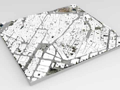 Cityscape Barcelona Catalonia Spain 3D Model