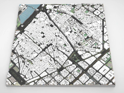 Cityscape Barcelona Catalonia Spain 3D Model