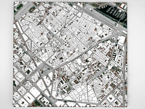 Cityscape Barcelona Catalonia Spain 3D Model