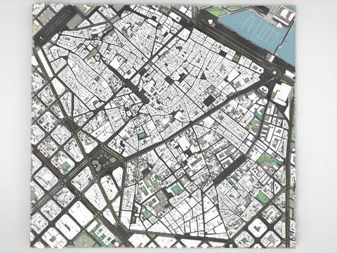 Cityscape Barcelona Catalonia Spain 3D Model