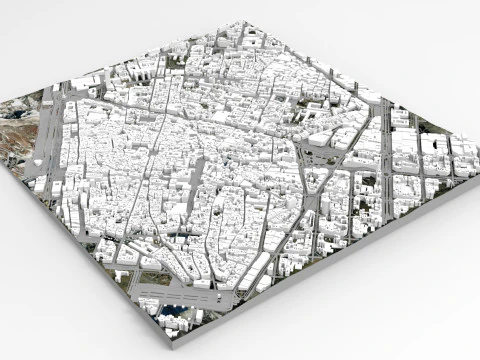 Cityscape Barcelona Catalonia Spain 3D Model