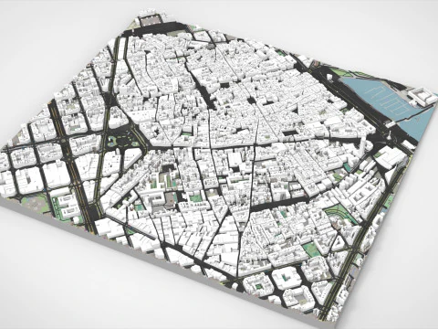 Cityscape Barcelona Catalonia Spain 3D Model