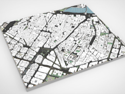 Cityscape Barcelona Catalonia Spain 3D Model