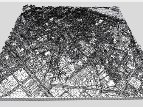 Cityscape Barcelona Catalonia Spain 3D Model