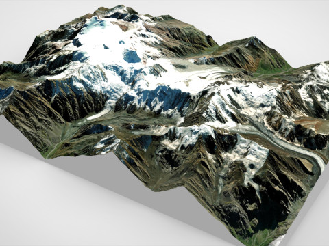 Mountain landscape Kazbek Caucasus Modelo 3D