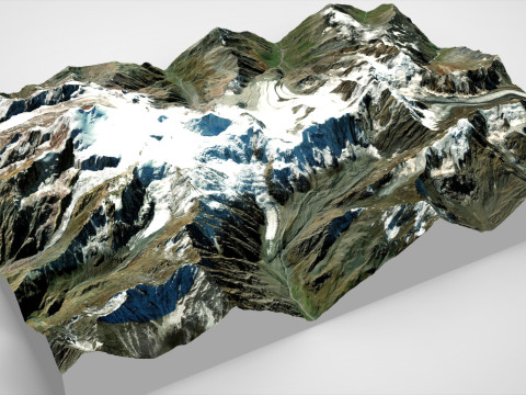 Mountain landscape Kazbek Caucasus 3D Модель