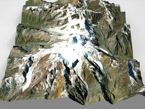 Mountain landscape Kazbek Caucasus 3D Модель