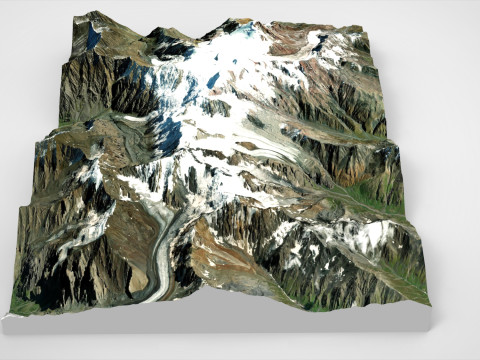 Mountain landscape Kazbek Caucasus 3D Модель