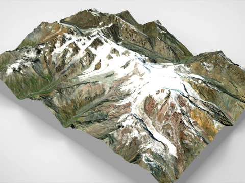 Mountain landscape Kazbek Caucasus 3D Model