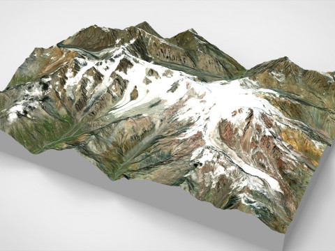 Mountain landscape Kazbek Caucasus 3D Модель
