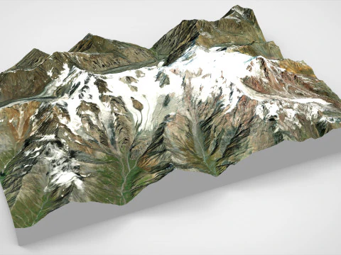 Mountain landscape Kazbek Caucasus 3D Model