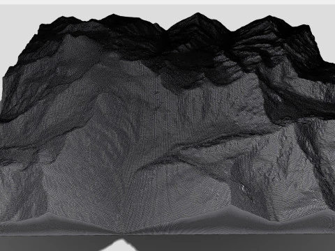 Mountain landscape Kazbek Caucasus 3D Model