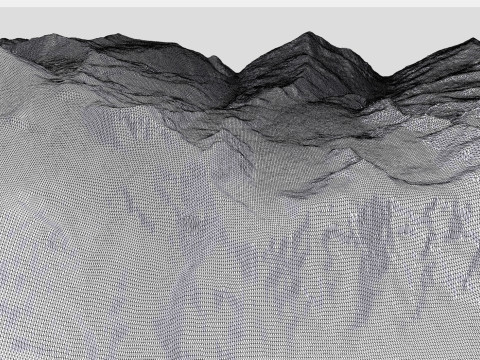 Mountain landscape Kazbek Caucasus 3D Модель