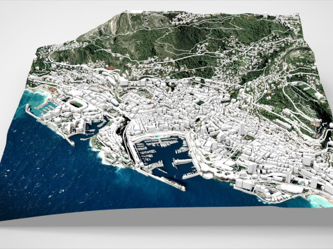 Cityscape Monaco 3D Model