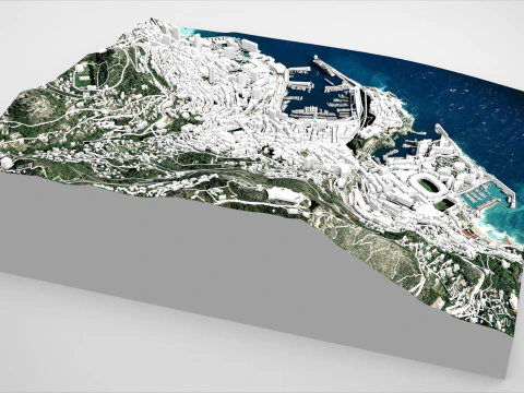Cityscape Monaco 3D Model