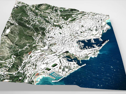 Cityscape Monaco 3D Model