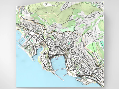 Cityscape Monaco 3D Model