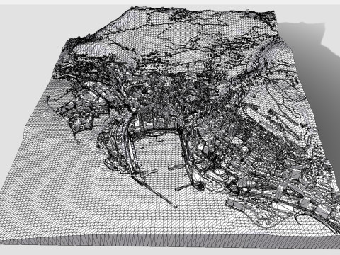 Cityscape Monaco 3D Модель