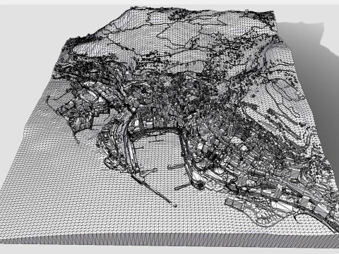 Cityscape Monaco 3D Model