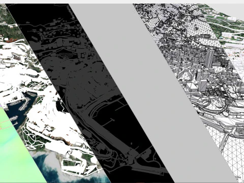 Cityscape Monaco 3D Model