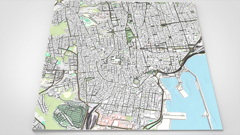 Cityscape Catania Sicily Italy 3D Model .c4d .max .obj .3ds .fbx .stl .blend 