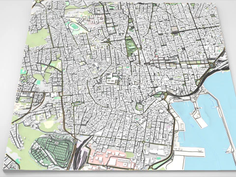 Paysage urbain Catane Sicile Italie Modèle 3D