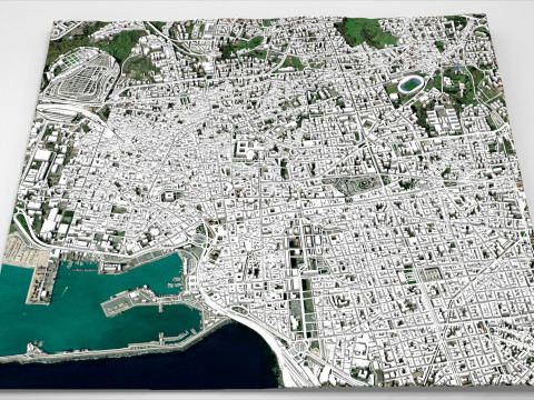 Cityscape Catania Sicily Italy 3D Model
