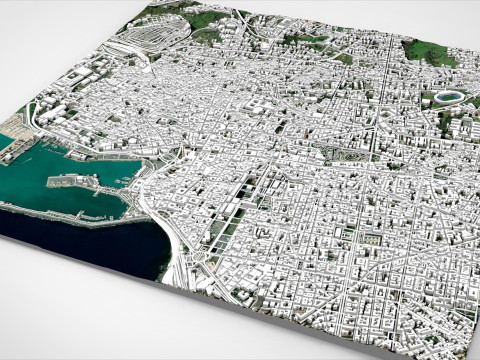 Cityscape Catania Sicily Italy 3D Model
