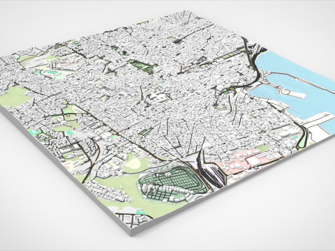 Cityscape Catania Sicily Italy 3D Model