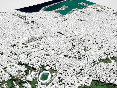 Cityscape Catania Sicily Italy 3D Model