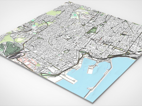 Cityscape Catania Sicily Italy 3D Model
