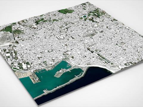 Cityscape Catania Sicily Italy 3D Model