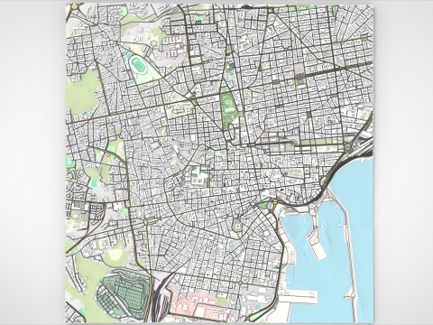 Cityscape Catania Sicily Italy 3D Model