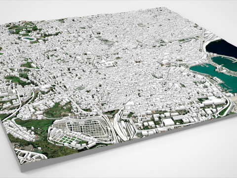 Cityscape Catania Sicily Italy 3D Model