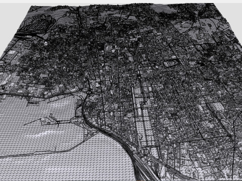 Cityscape Catania Sicily Italy 3D Model